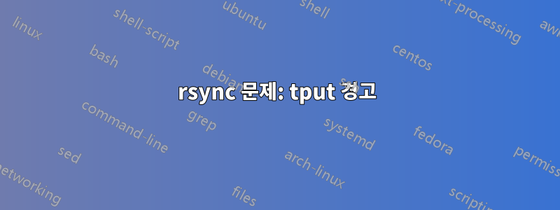 rsync 문제: tput 경고