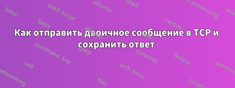 Как отправить двоичное сообщение в TCP и сохранить ответ