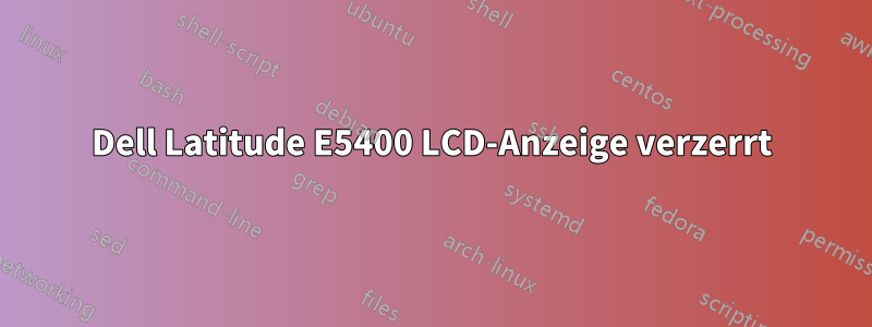 Dell Latitude E5400 LCD-Anzeige verzerrt