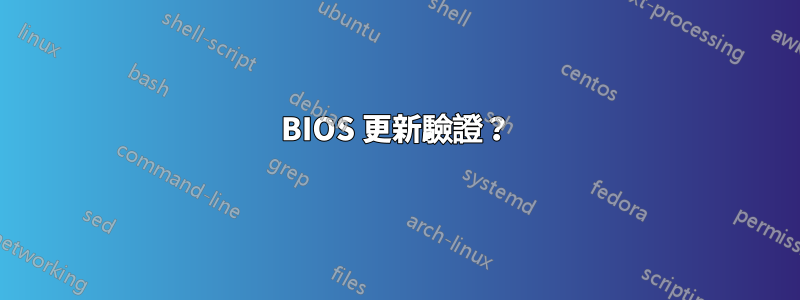 BIOS 更新驗證？