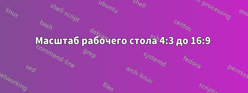 Масштаб рабочего стола 4:3 до 16:9