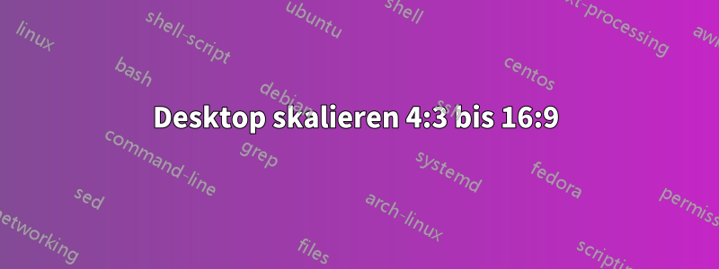 Desktop skalieren 4:3 bis 16:9