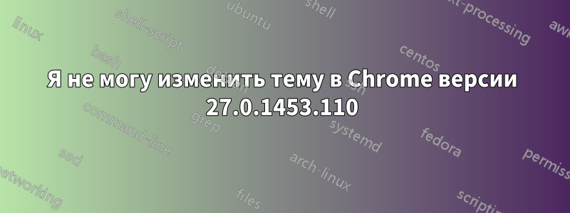 Я не могу изменить тему в Chrome версии 27.0.1453.110