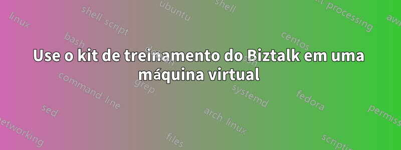 Use o kit de treinamento do Biztalk em uma máquina virtual