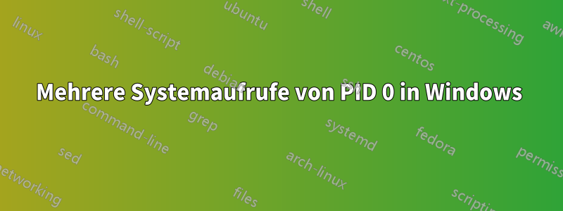 Mehrere Systemaufrufe von PID 0 in Windows