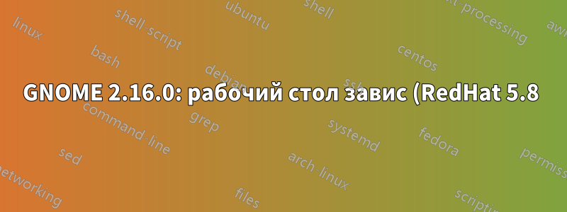 GNOME 2.16.0: рабочий стол завис (RedHat 5.8)