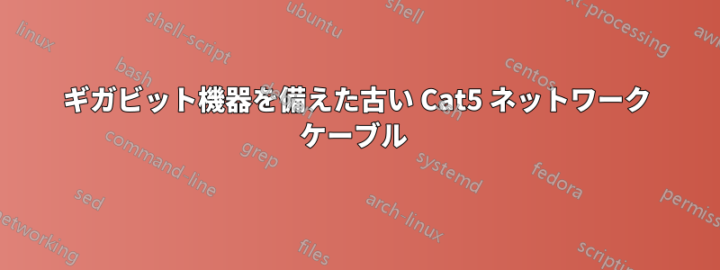 ギガビット機器を備えた古い Cat5 ネットワーク ケーブル 