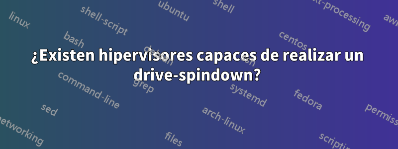 ¿Existen hipervisores capaces de realizar un drive-spindown?