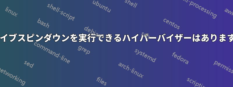 ドライブスピンダウンを実行できるハイパーバイザーはありますか?