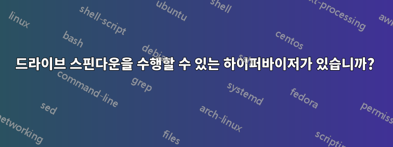 드라이브 스핀다운을 수행할 수 있는 하이퍼바이저가 있습니까?