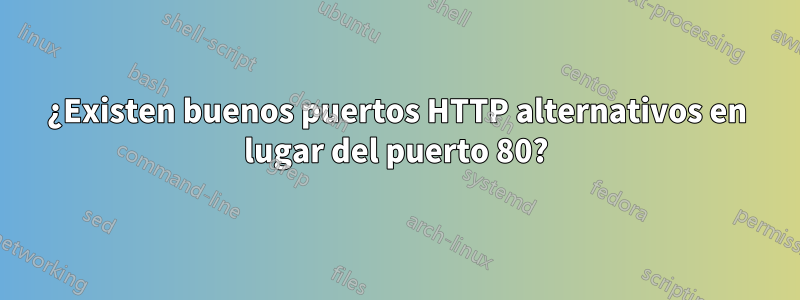 ¿Existen buenos puertos HTTP alternativos en lugar del puerto 80?