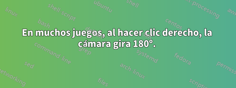 En muchos juegos, al hacer clic derecho, la cámara gira 180º.