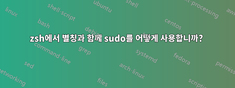 zsh에서 별칭과 함께 sudo를 어떻게 사용합니까?