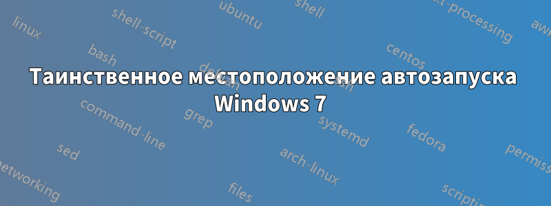 Таинственное местоположение автозапуска Windows 7 