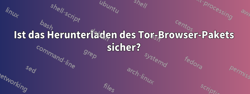 Ist das Herunterladen des Tor-Browser-Pakets sicher?