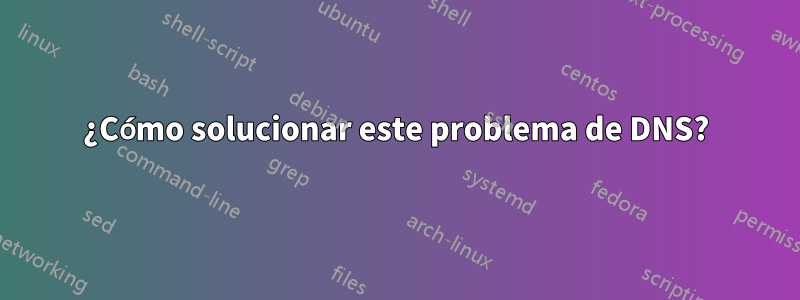 ¿Cómo solucionar este problema de DNS?