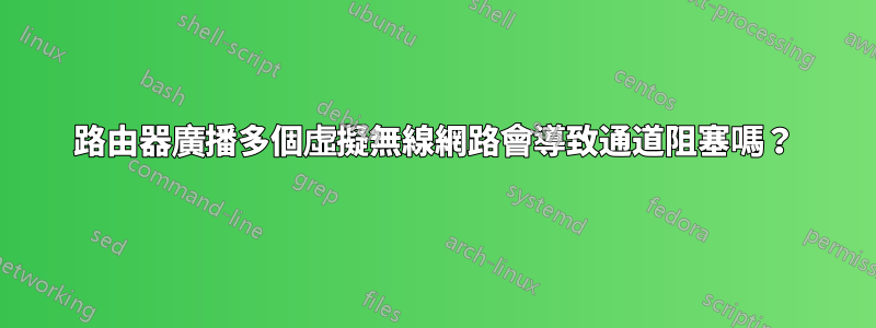 路由器廣播多個虛擬無線網路會導致通道阻塞嗎？