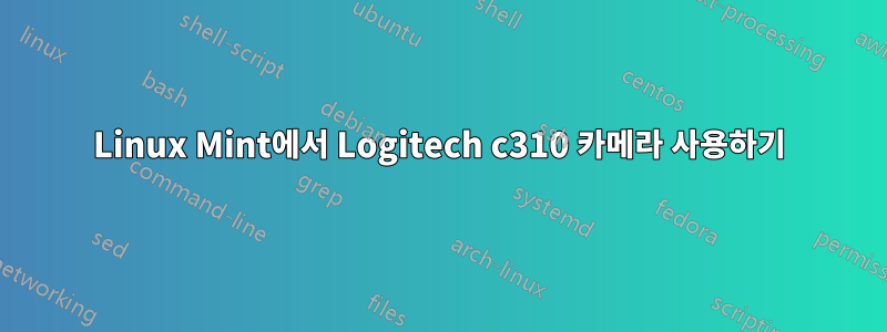 Linux Mint에서 Logitech c310 카메라 사용하기