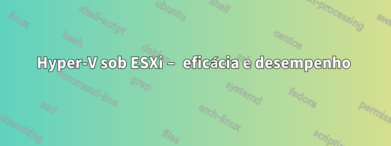 Hyper-V sob ESXi – eficácia e desempenho