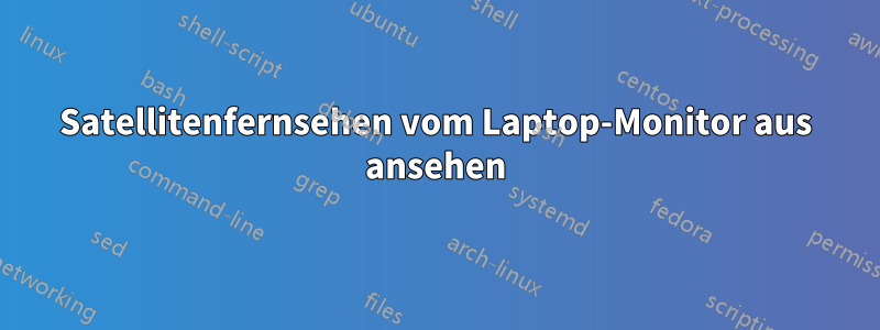 Satellitenfernsehen vom Laptop-Monitor aus ansehen