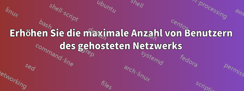 Erhöhen Sie die maximale Anzahl von Benutzern des gehosteten Netzwerks