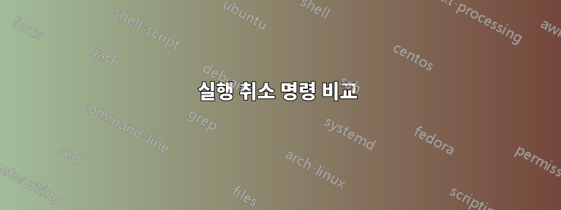 실행 취소 명령 비교