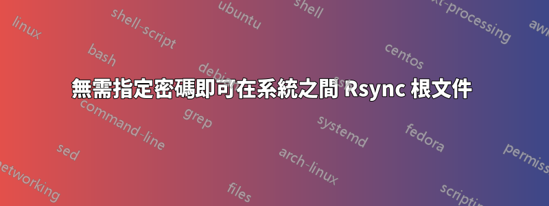 無需指定密碼即可在系統之間 Rsync 根文件