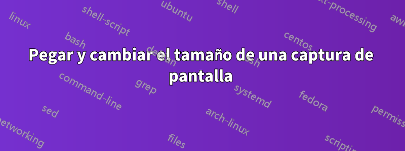 Pegar y cambiar el tamaño de una captura de pantalla