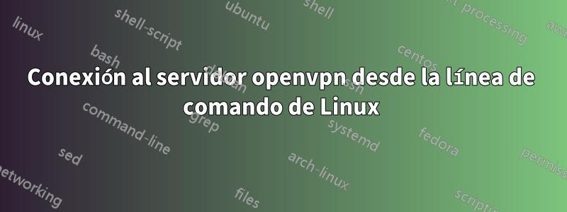 Conexión al servidor openvpn desde la línea de comando de Linux