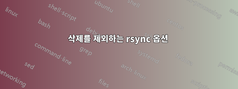 삭제를 제외하는 rsync 옵션