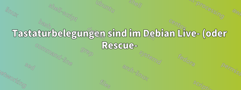 Tastaturbelegungen sind im Debian Live- (oder Rescue-)Image nicht verfügbar