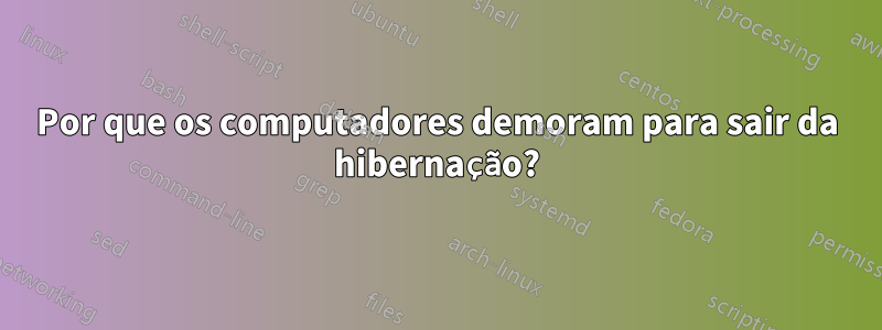 Por que os computadores demoram para sair da hibernação?