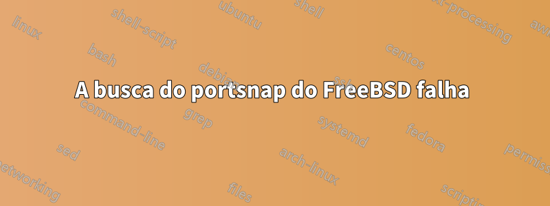 A busca do portsnap do FreeBSD falha