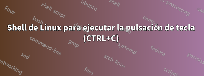 Shell de Linux para ejecutar la pulsación de tecla (CTRL+C)