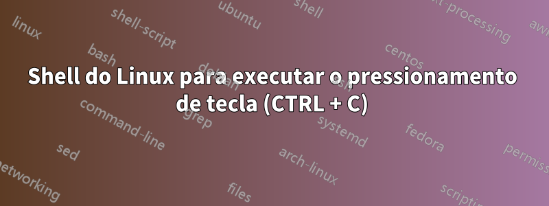 Shell do Linux para executar o pressionamento de tecla (CTRL + C)