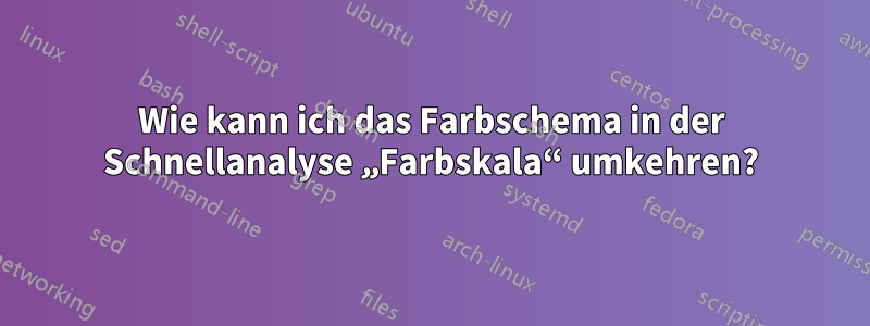 Wie kann ich das Farbschema in der Schnellanalyse „Farbskala“ umkehren?