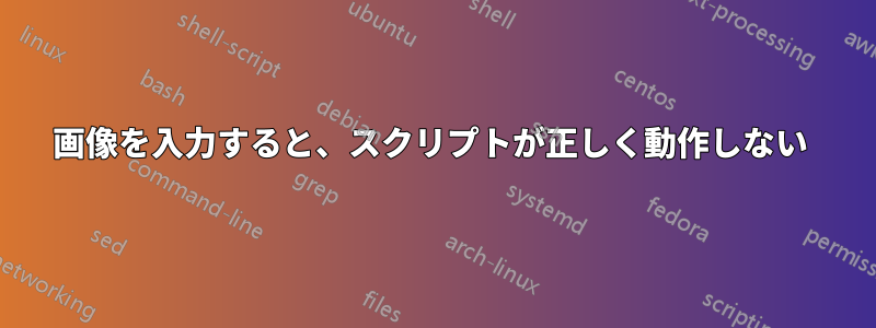 画像を入力すると、スクリプトが正しく動作しない 