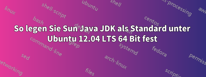 So legen Sie Sun Java JDK als Standard unter Ubuntu 12.04 LTS 64 Bit fest