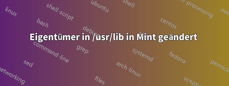 Eigentümer in /usr/lib in Mint geändert