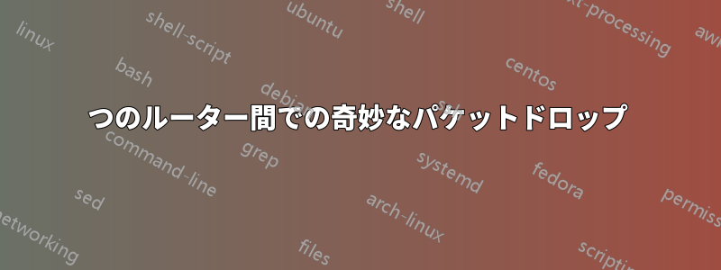 2つのルーター間での奇妙なパケットドロップ