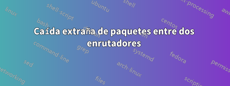 Caída extraña de paquetes entre dos enrutadores