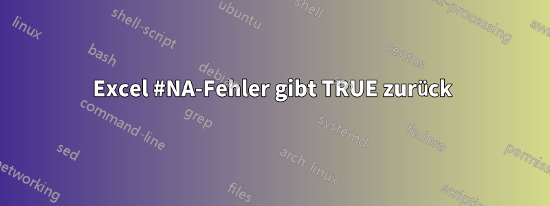 Excel #NA-Fehler gibt TRUE zurück