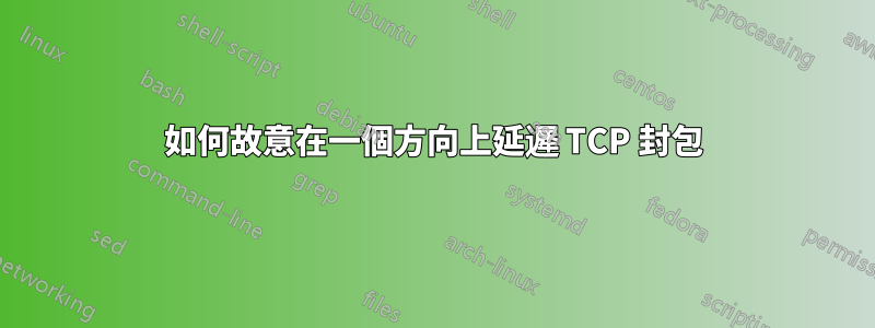如何故意在一個方向上延遲 TCP​​ 封包