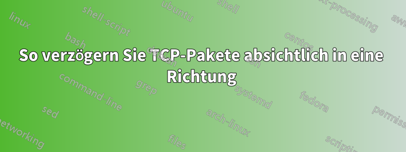 So verzögern Sie TCP-Pakete absichtlich in eine Richtung