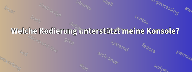 Welche Kodierung unterstützt meine Konsole?