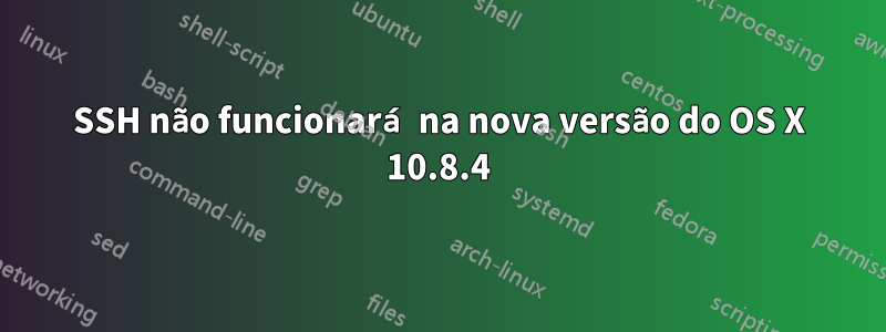 SSH não funcionará na nova versão do OS X 10.8.4