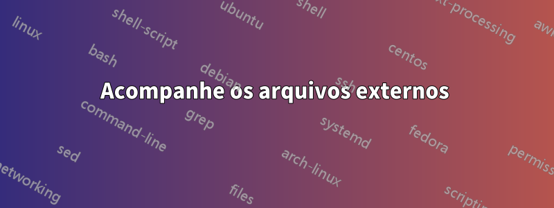 Acompanhe os arquivos externos