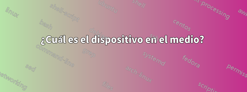 ¿Cuál es el dispositivo en el medio?