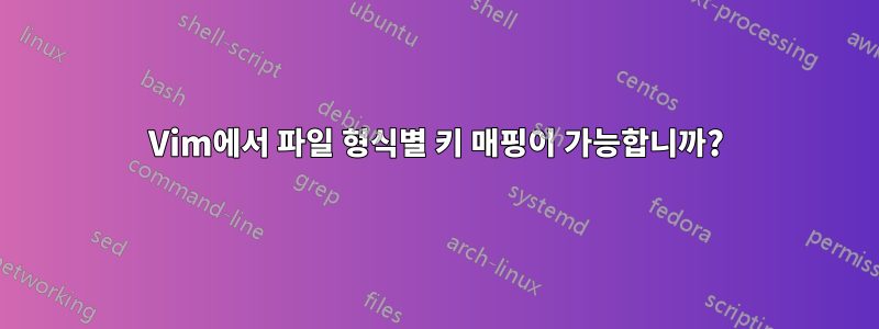 Vim에서 파일 형식별 키 매핑이 가능합니까?