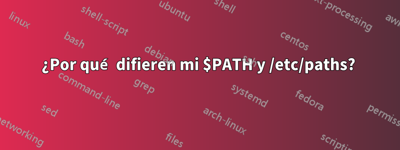 ¿Por qué difieren mi $PATH y /etc/paths?